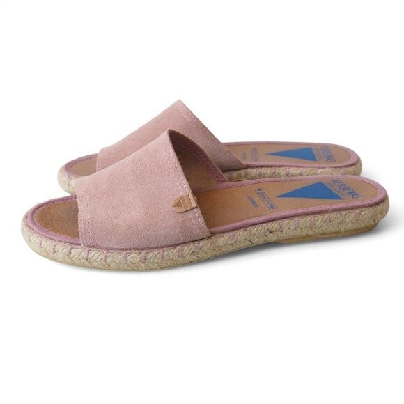 Verbenas Suede Espadrille Slide Sandals "Antique Blush Pink" Women's 8.5/39 - Picture 2 of 10